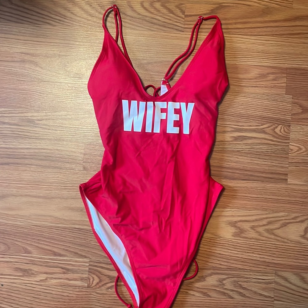 Wifey One Piece Swimsuit- NEVER WORN